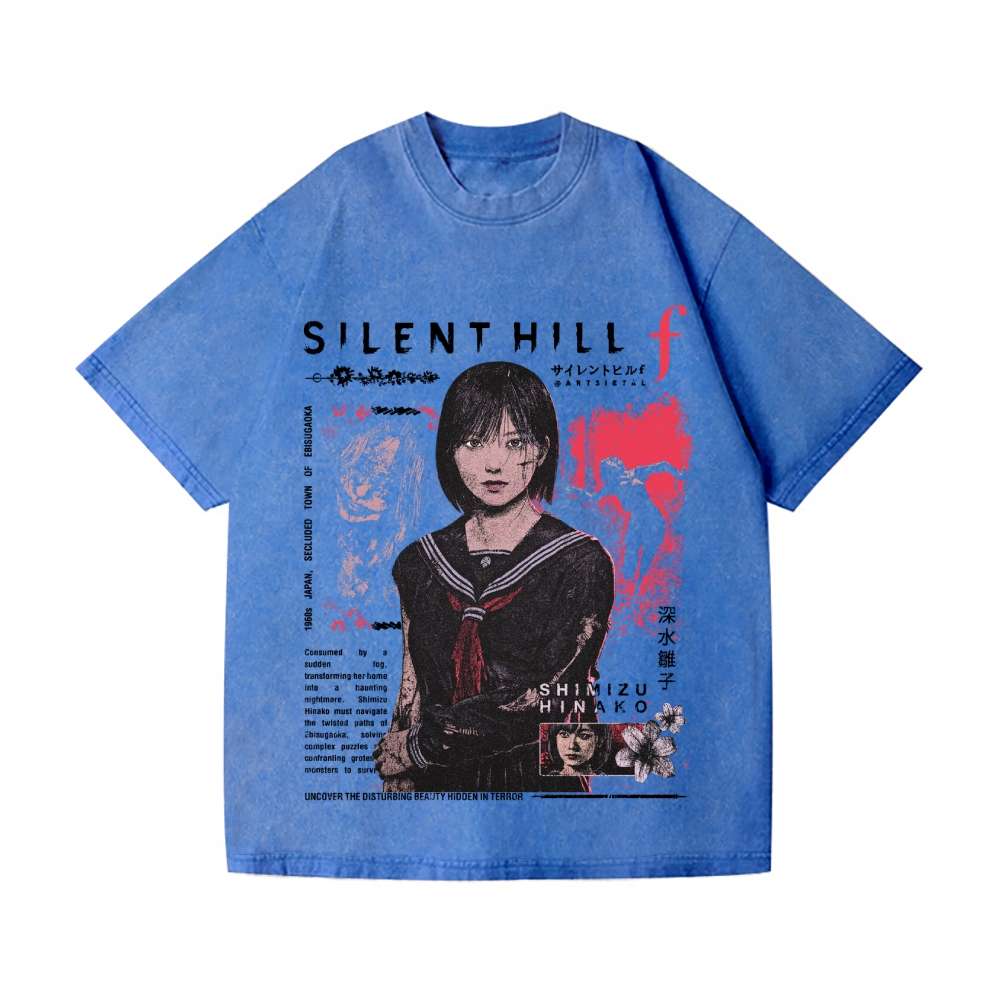 Silent Hill Vintage Wash Japanese Design T-Shirt