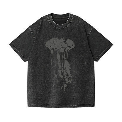 Jellyfish Vintage Wash Japanese Design T-Shirt