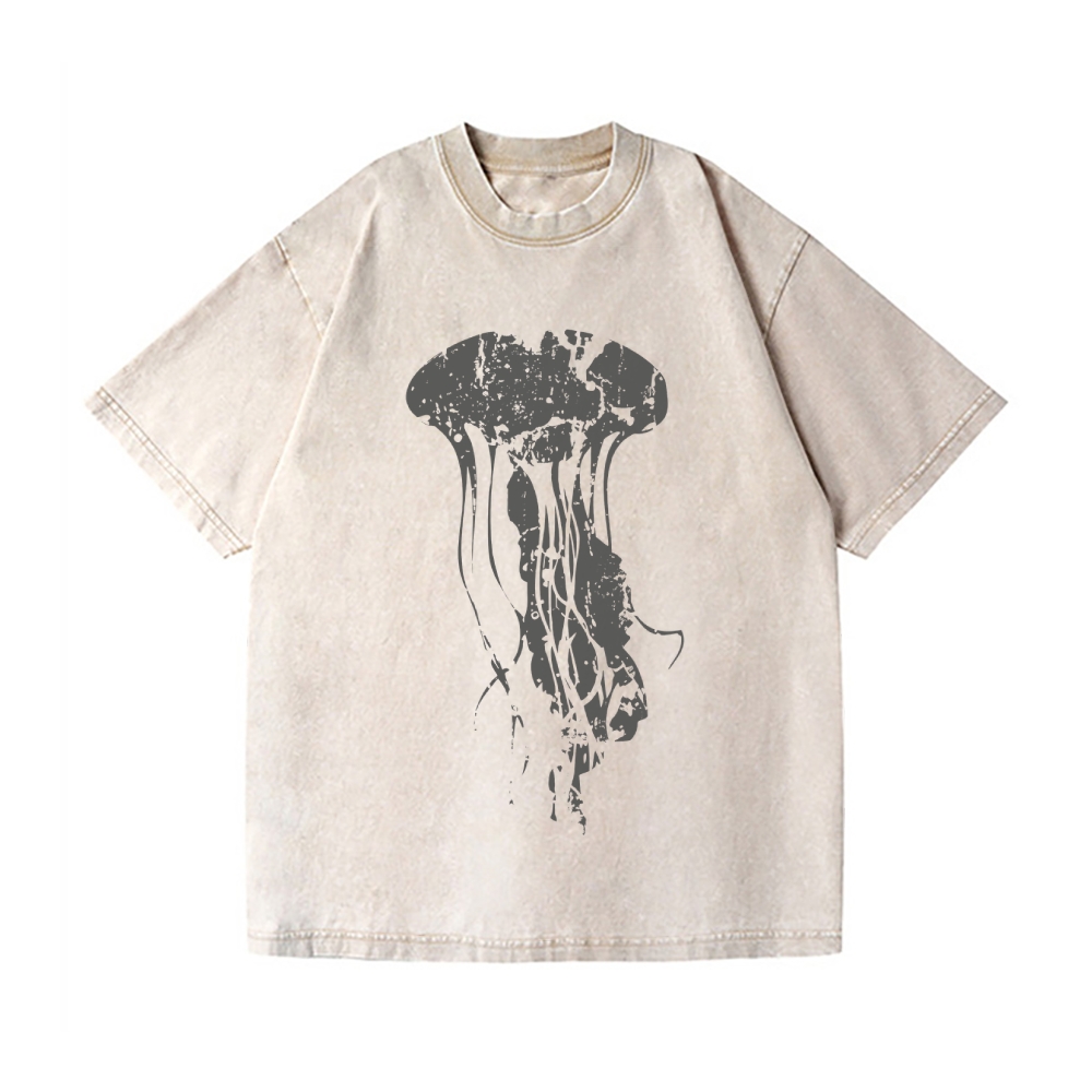 Jellyfish Vintage Wash Japanese Design T-Shirt