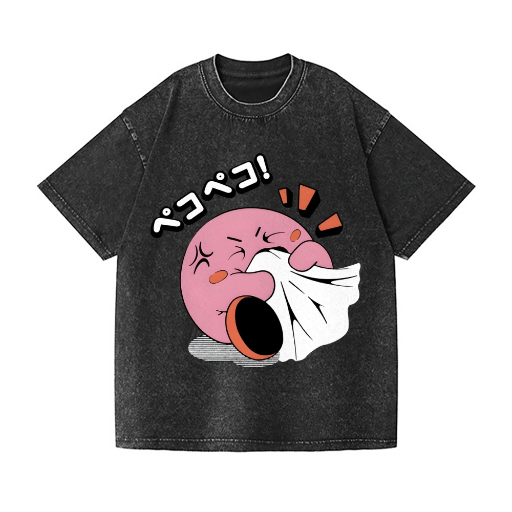 Kirby Vintage Wash Japanese Design T-Shirt
