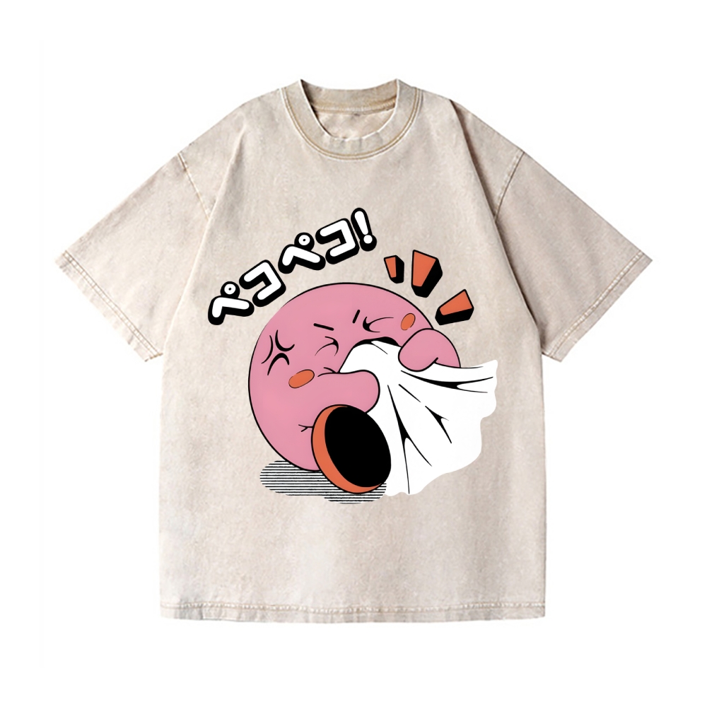 Kirby Vintage Wash Japanese Design T-Shirt