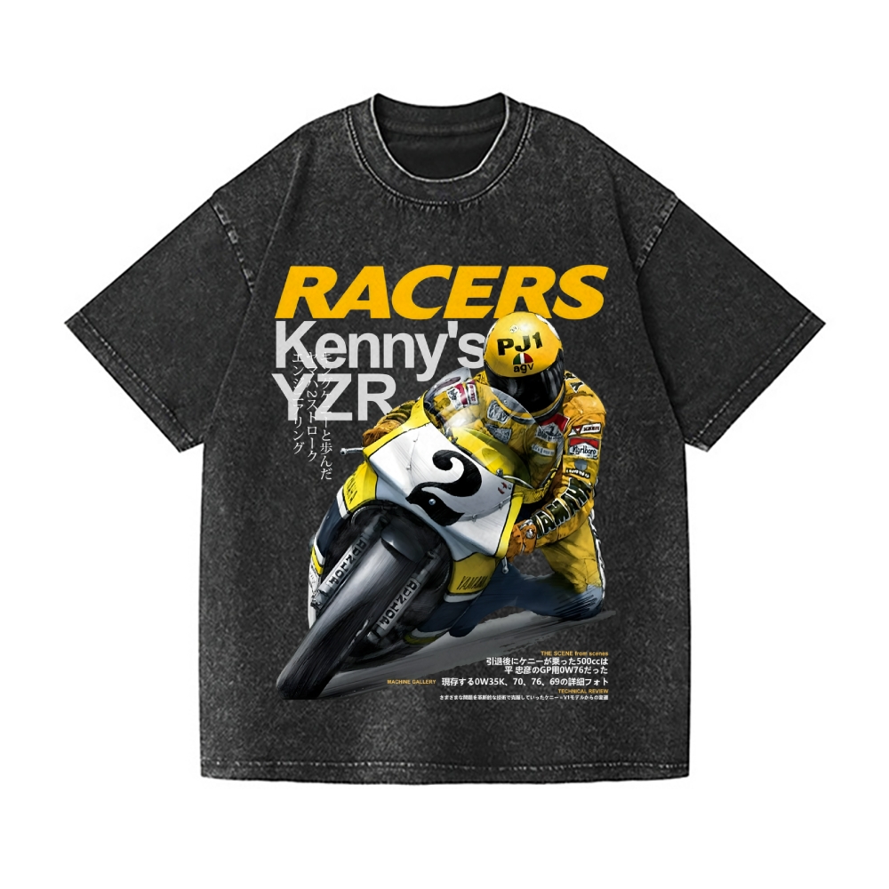 Racers Vintage Wash Japanese Design T-Shirt