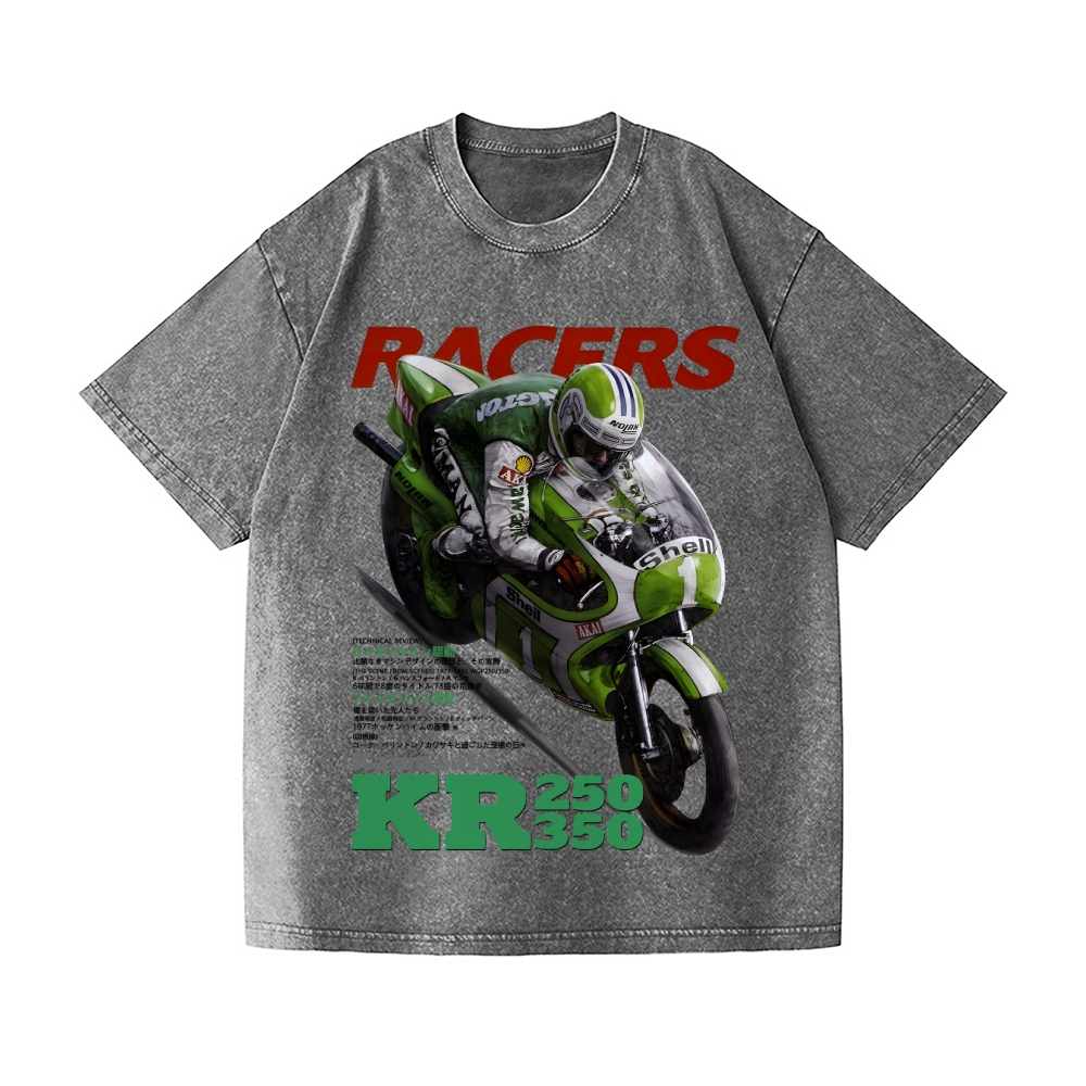 Racers Kawasaki KR250/350 Kork Ballington Vintage Wash Japanese Design T-Shirt