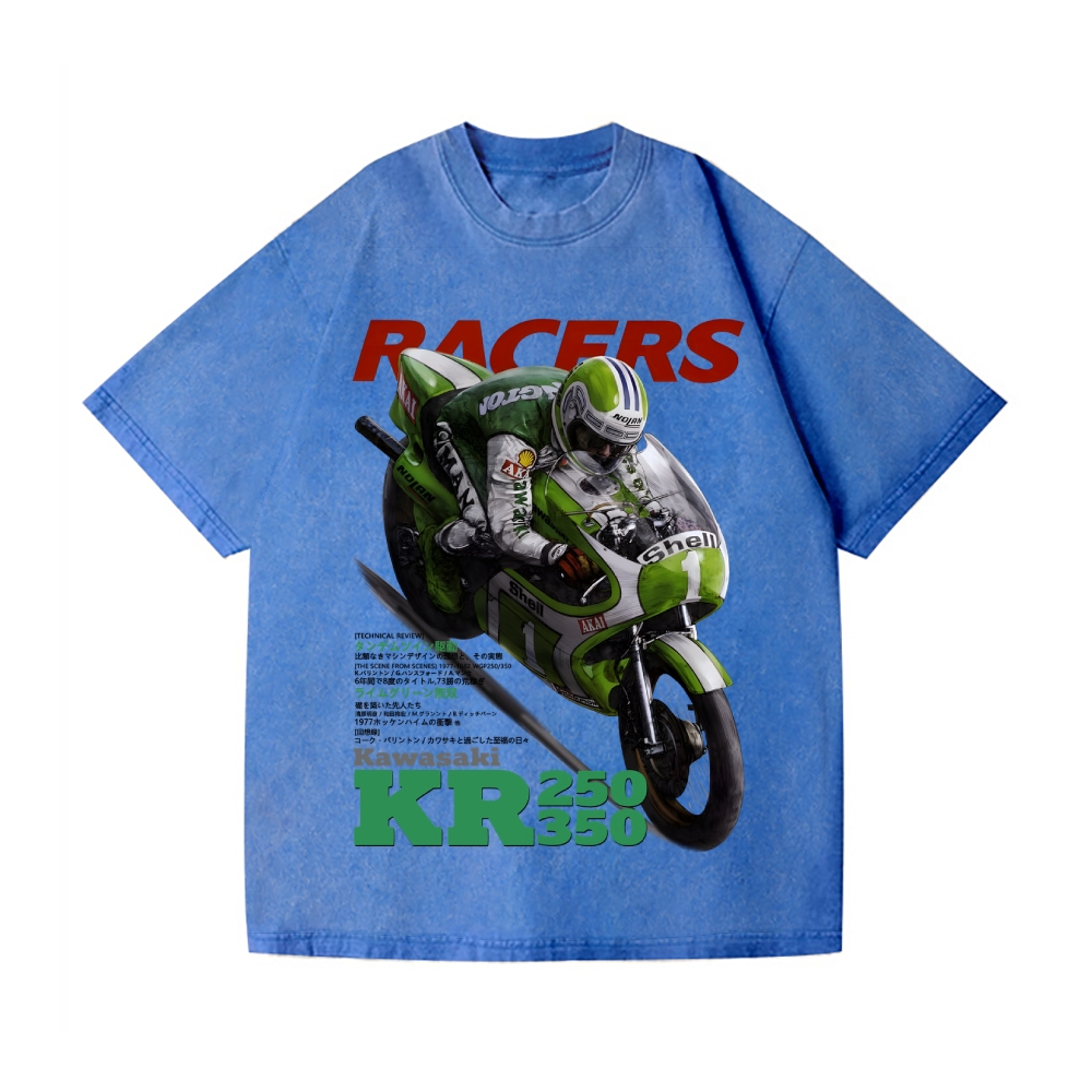 Racers Kawasaki KR250/350 Kork Ballington Vintage Wash Japanese Design T-Shirt