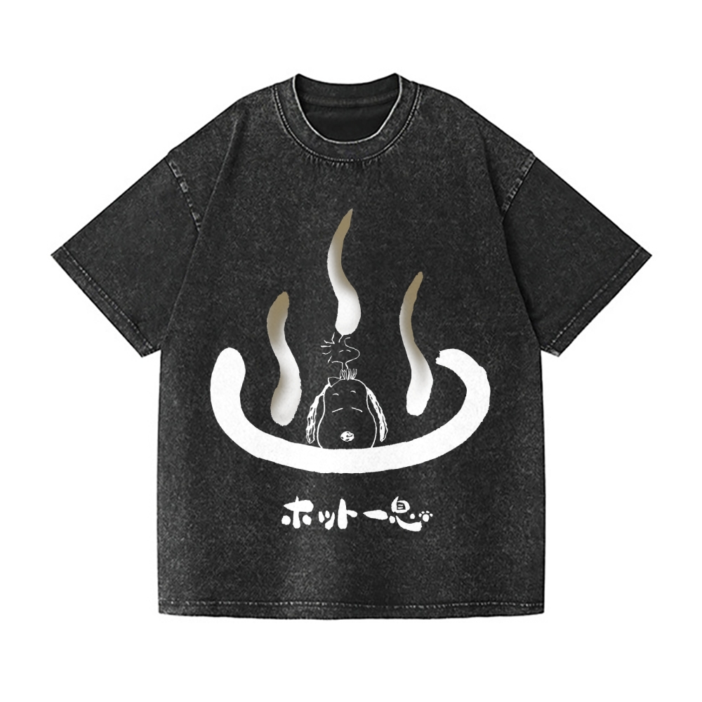 Peanuts Dog Vintage Wash Japanese Design T-Shirt