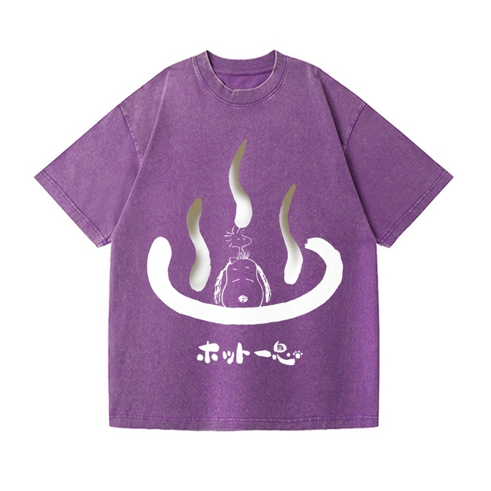 Peanuts Dog Vintage Wash Japanese Design T-Shirt