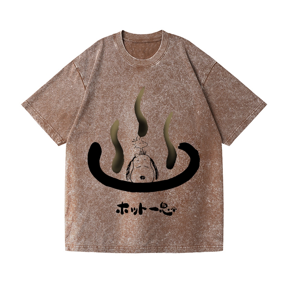 Peanuts Dog Vintage Wash Japanese Design T-Shirt