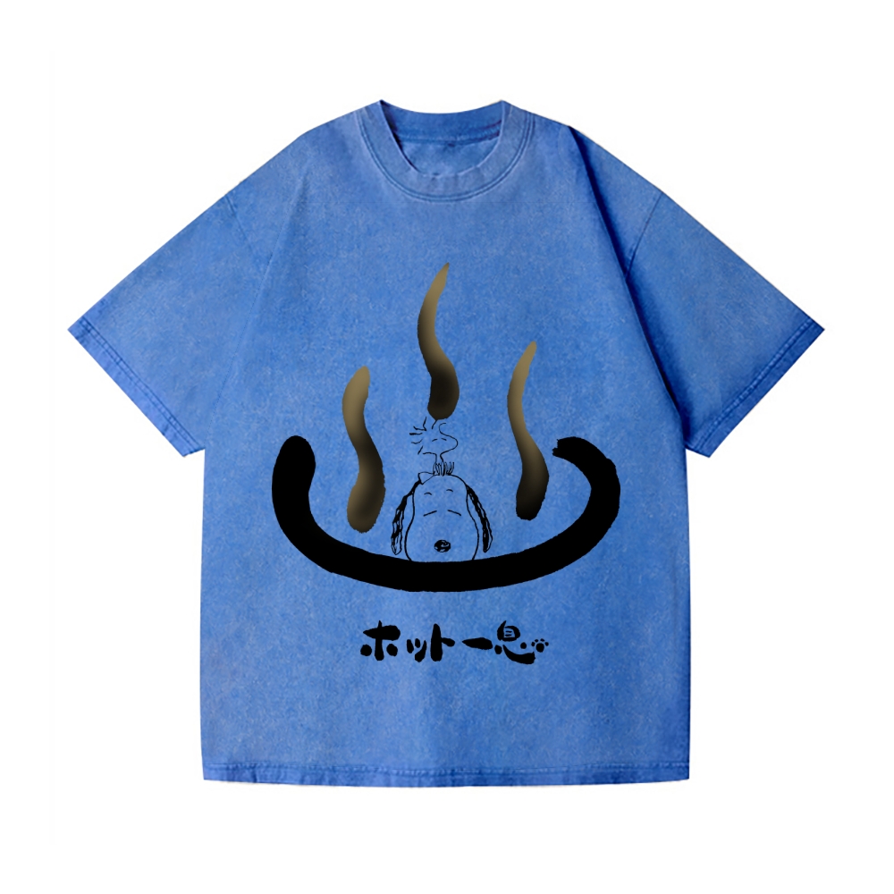 Peanuts Dog Vintage Wash Japanese Design T-Shirt