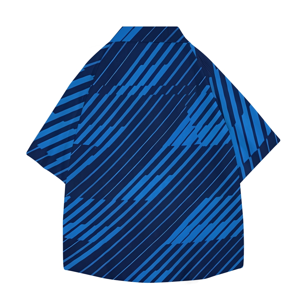 French Soccer Texture Japanese Style Camp Shirt