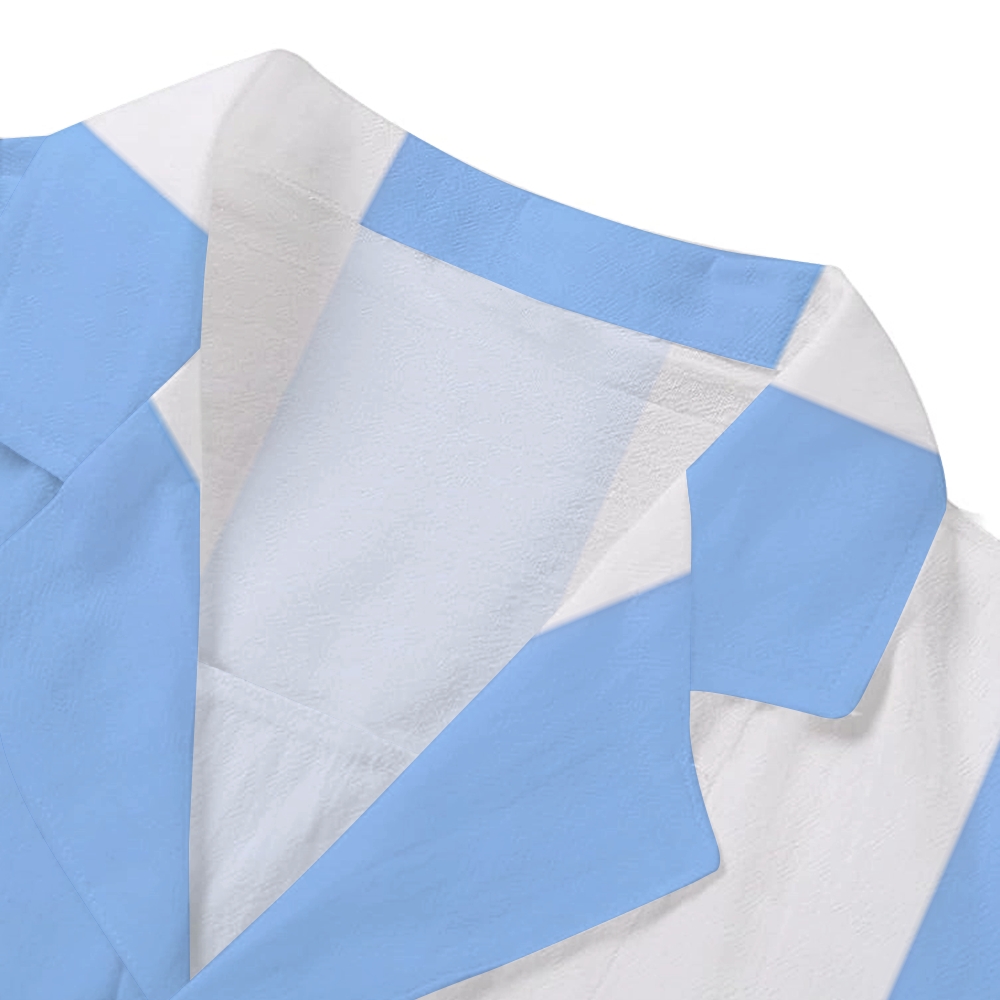 Argentina Soccer Stripe Japanese Style Camp Shirt