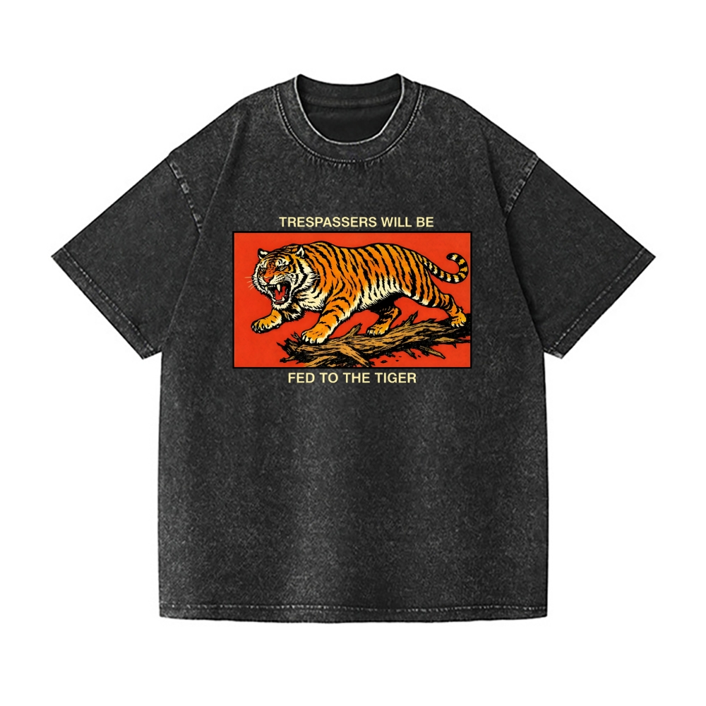 Tiger Vintage Wash Japanese Design T-Shirt