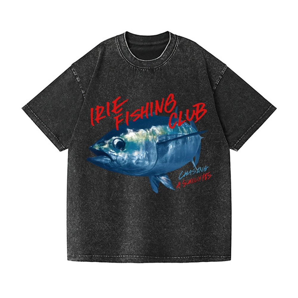 Fish Maguro Vintage Wash Japanese Design T-Shirt
