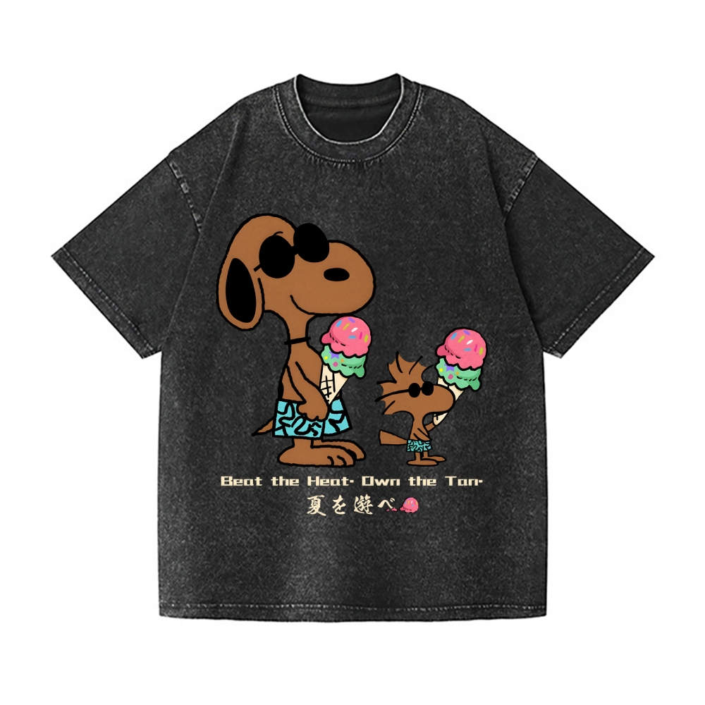 Stay Cool Peanuts Vintage Wash Japanese Design T-Shirt