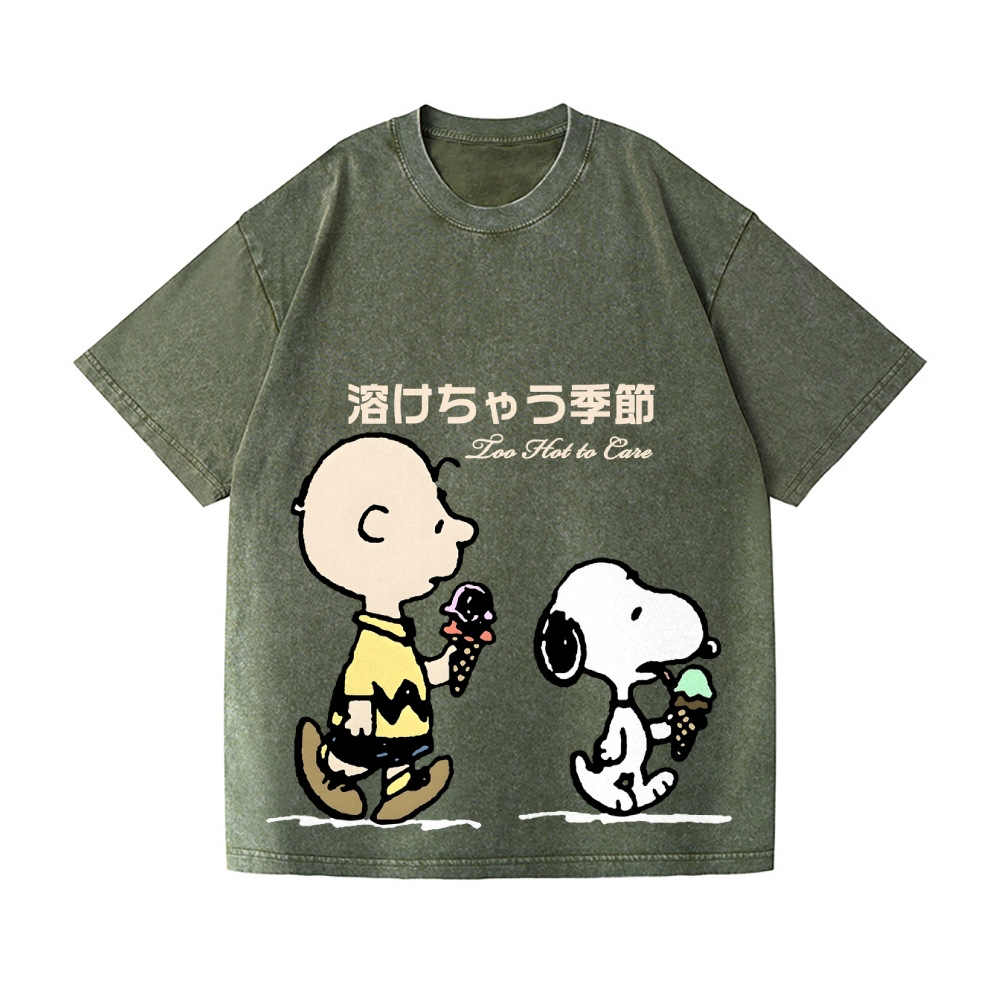 Stay Cool Peanuts Vintage Wash Japanese Design T-Shirt