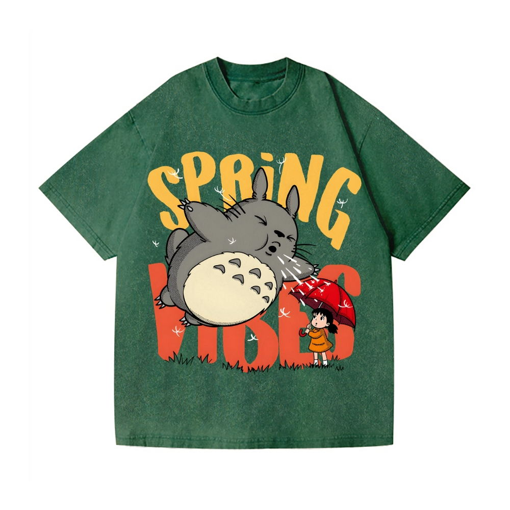 Ghibli Totoro Vintage Wash Japanese Design T-Shirt