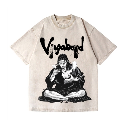 Vagabond Samurai Vintage Wash Japanese Design T-Shirt