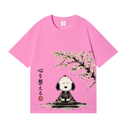 Samurai Sakura Peanuts Japanese Style Classic Tee