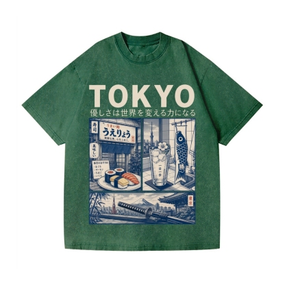 Tokyo Vintage Wash Japanese Design T-Shirt