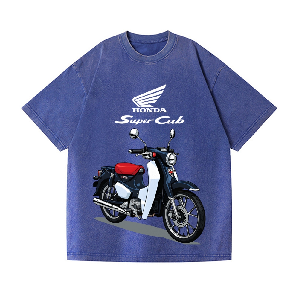 Super Cub Motorbike Vintage Wash Japanese Design T-Shirt