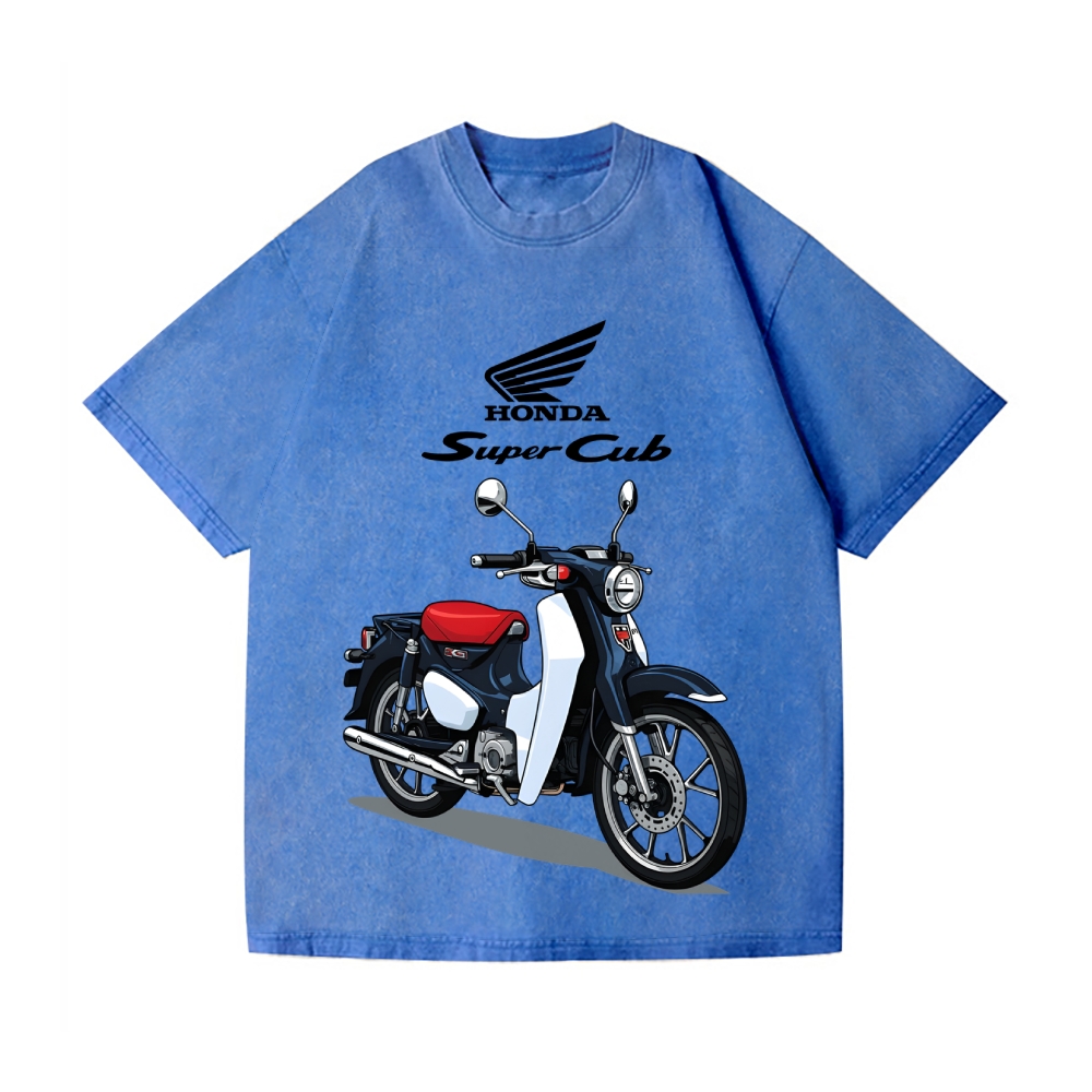 Super Cub Motorbike Vintage Wash Japanese Design T-Shirt