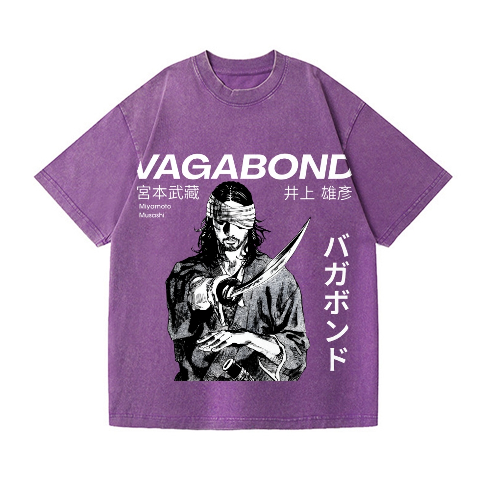 Vagabond Samurai Style  Vintage Wash Japanese Design T-Shirt