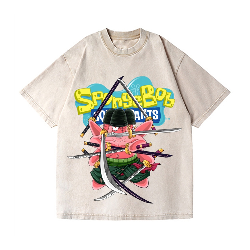 One piece Patrick Star Vintage Wash Japanese Design T-Shirt