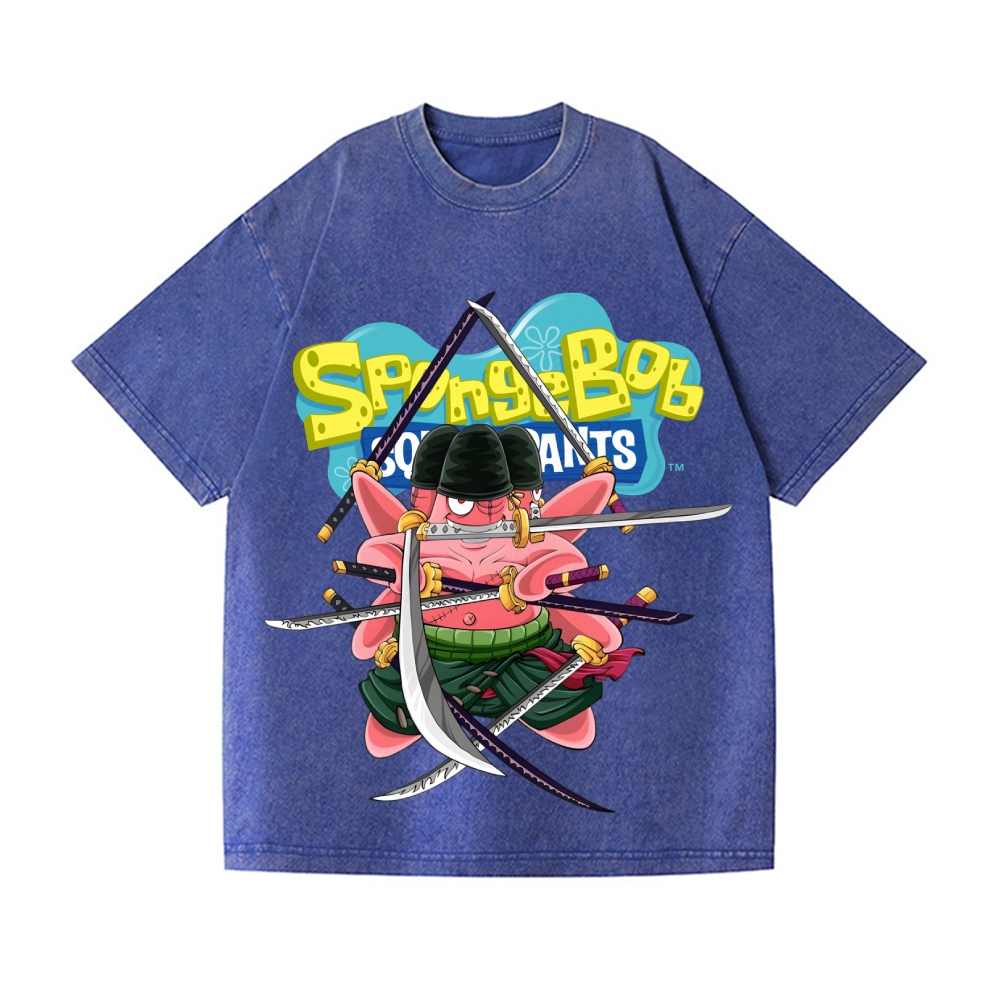 One piece Patrick Star Vintage Wash Japanese Design T-Shirt