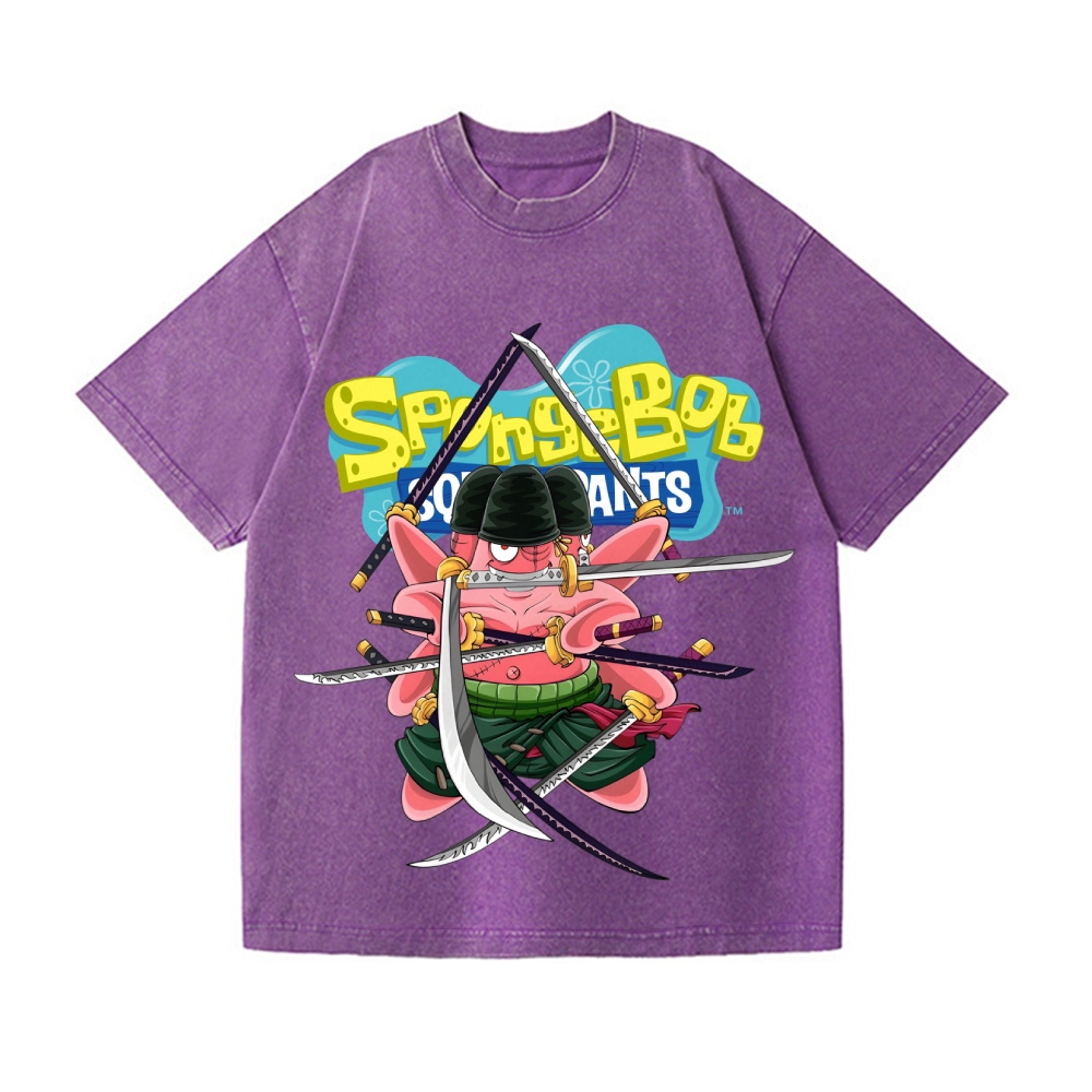 One piece Patrick Star Vintage Wash Japanese Design T-Shirt