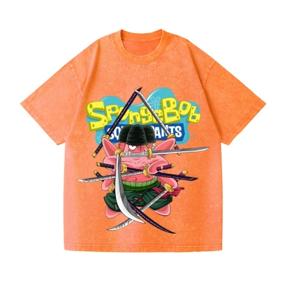 One piece Patrick Star Vintage Wash Japanese Design T-Shirt