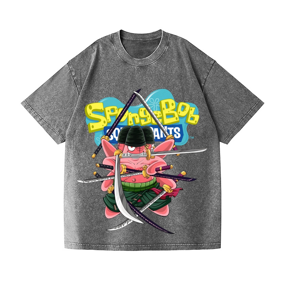 One piece Patrick Star Vintage Wash Japanese Design T-Shirt