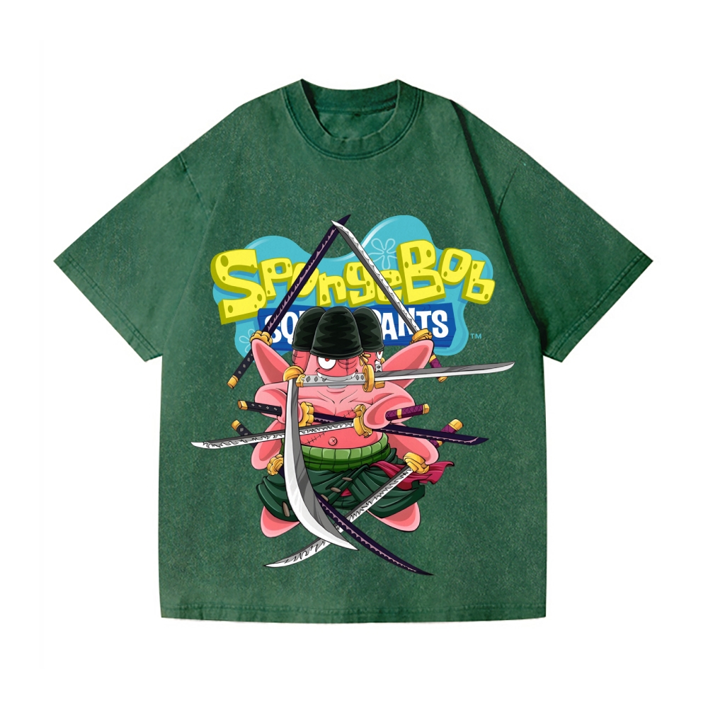 One piece Patrick Star Vintage Wash Japanese Design T-Shirt