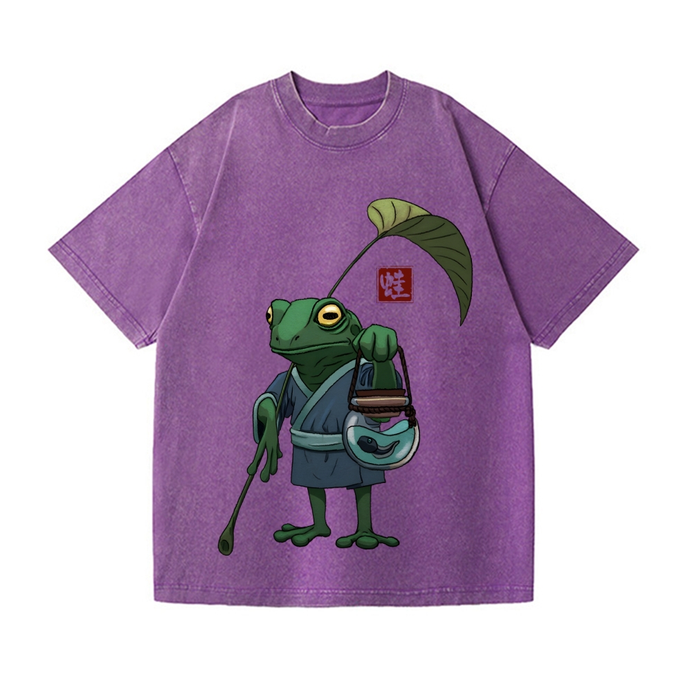 Frog Vintage Wash Japanese Design T-Shirt