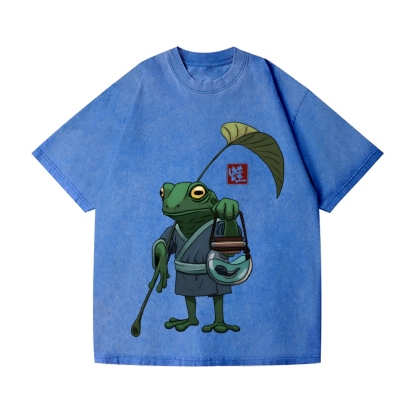 Frog Vintage Wash Japanese Design T-Shirt