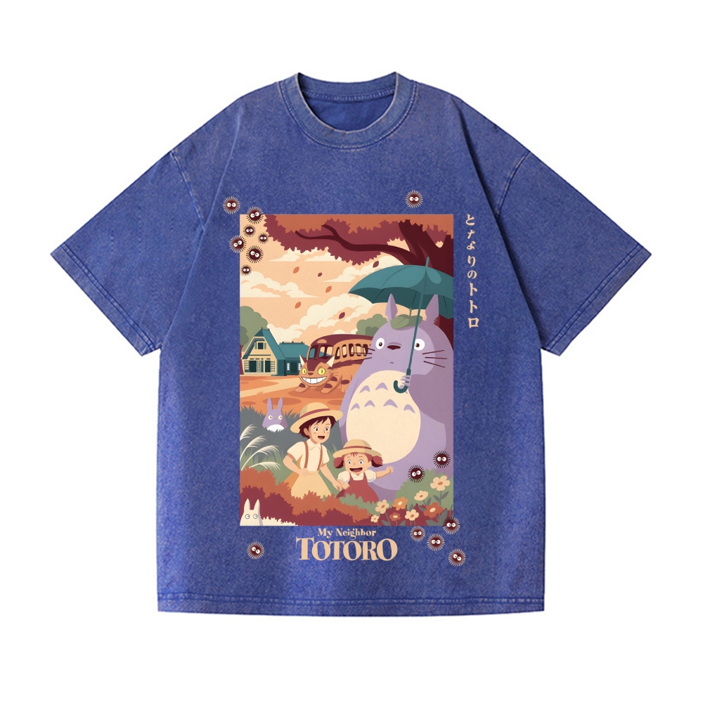 Ghibli Totoro Vintage Wash Japanese Design T-Shirt