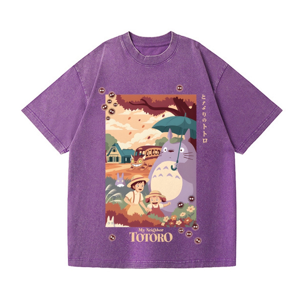 Ghibli Totoro Vintage Wash Japanese Design T-Shirt