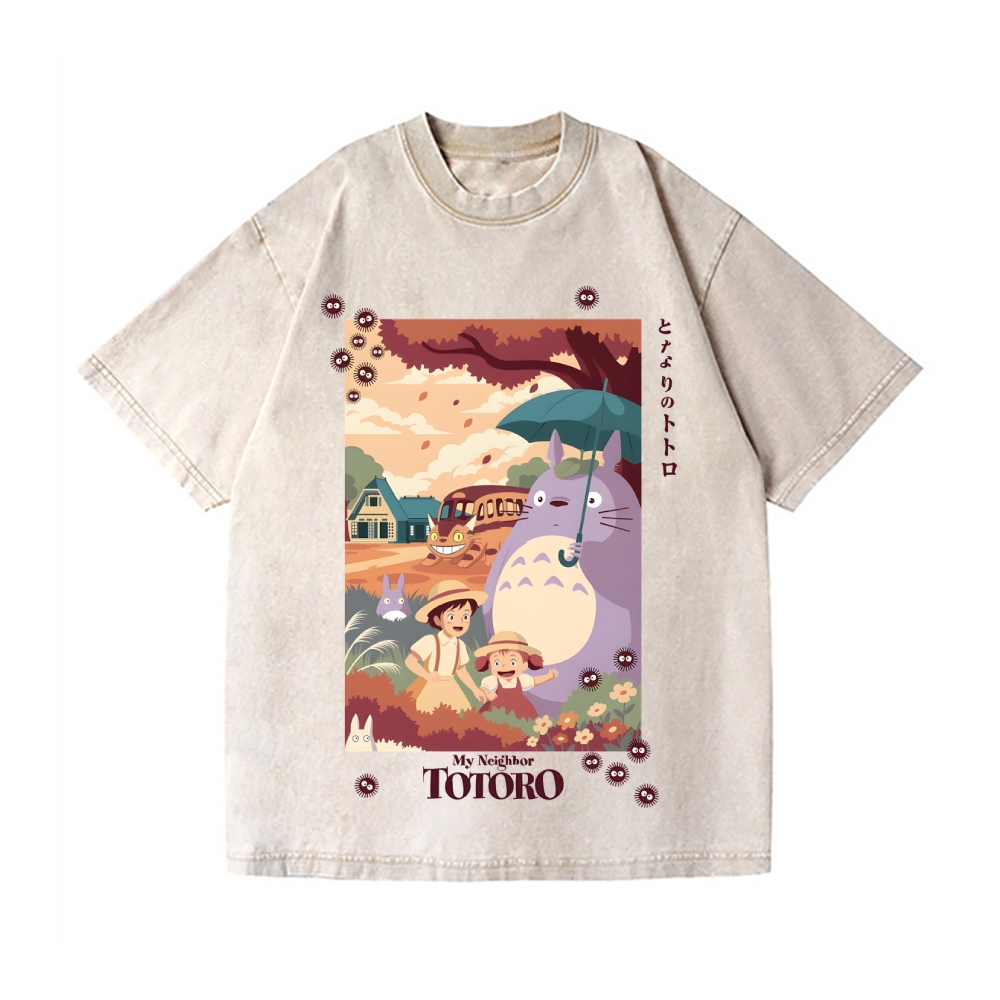 Ghibli Totoro Vintage Wash Japanese Design T-Shirt