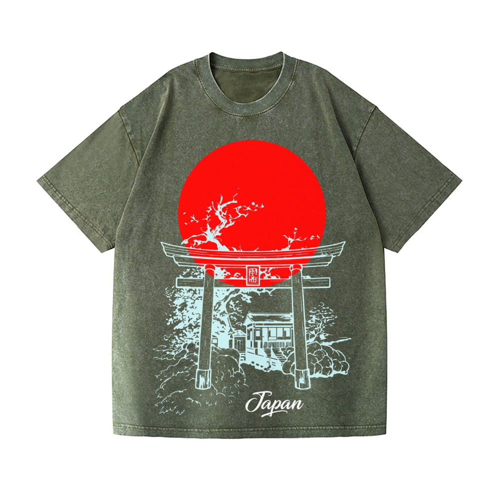 Japanese Shrine Vintage Wash Japanese Design T-Shirt