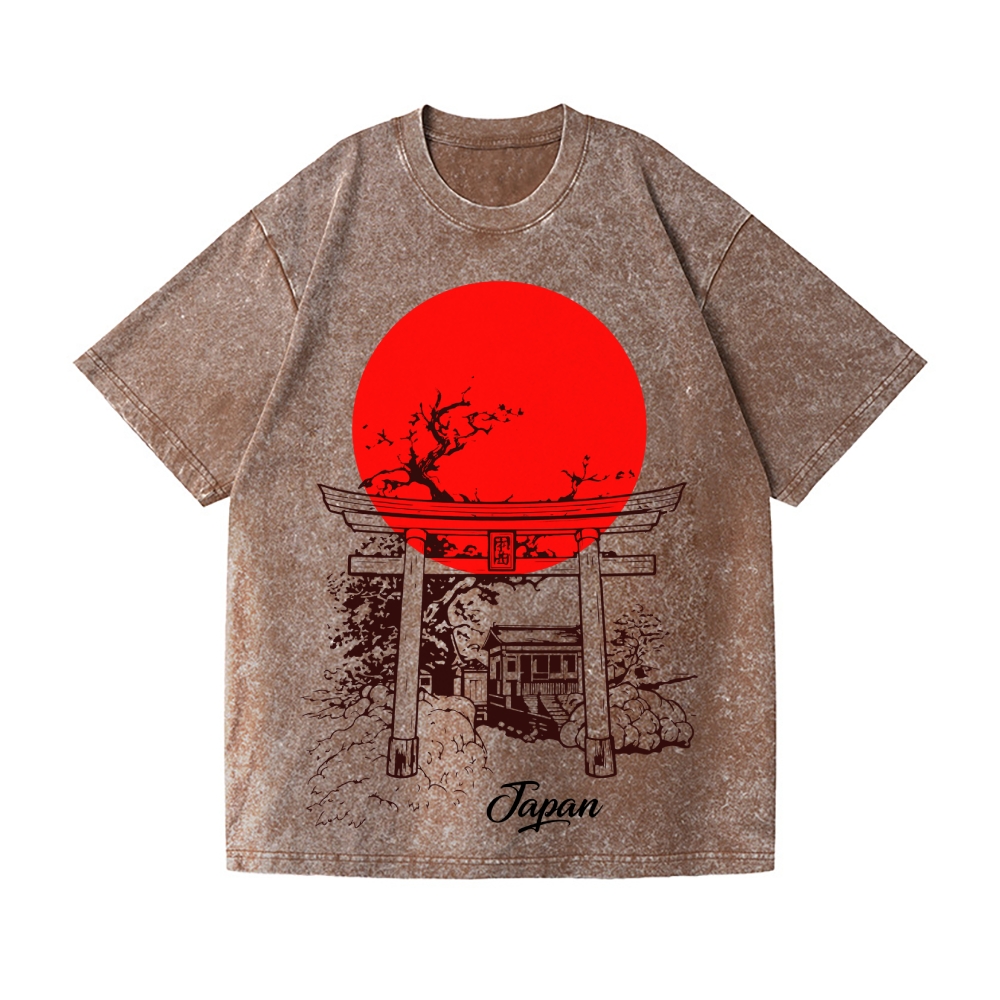 Japanese Shrine Vintage Wash Japanese Design T-Shirt