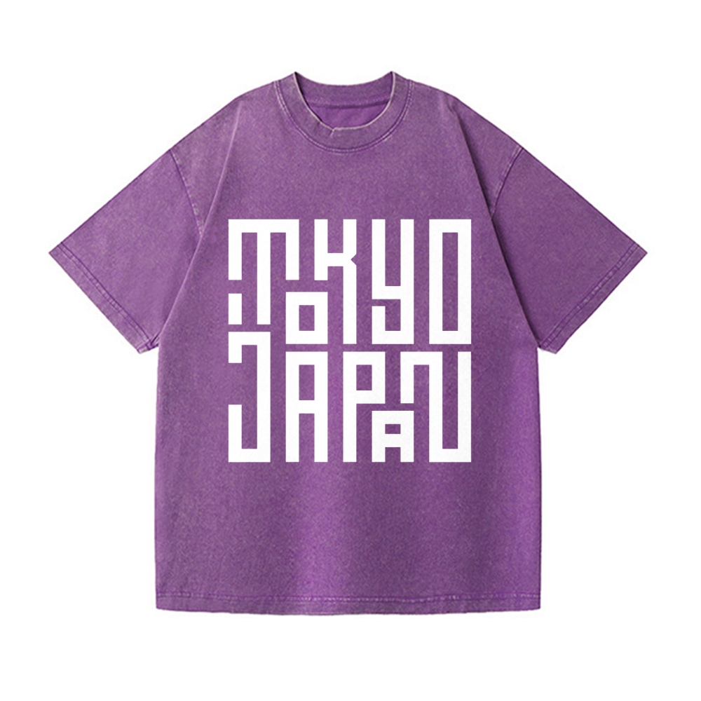 Tokyo Logo Vintage Wash Japanese Design T-Shirt