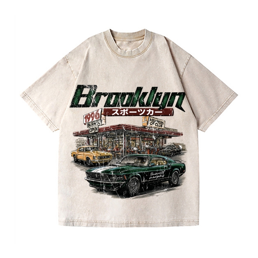Vintage Car Wash Japanese Design T-Shirt