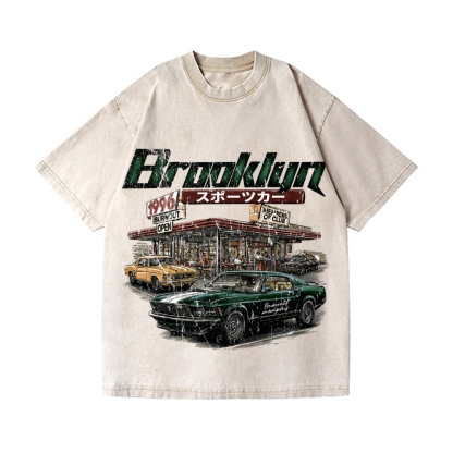 Vintage Car Wash Japanese Design T-Shirt
