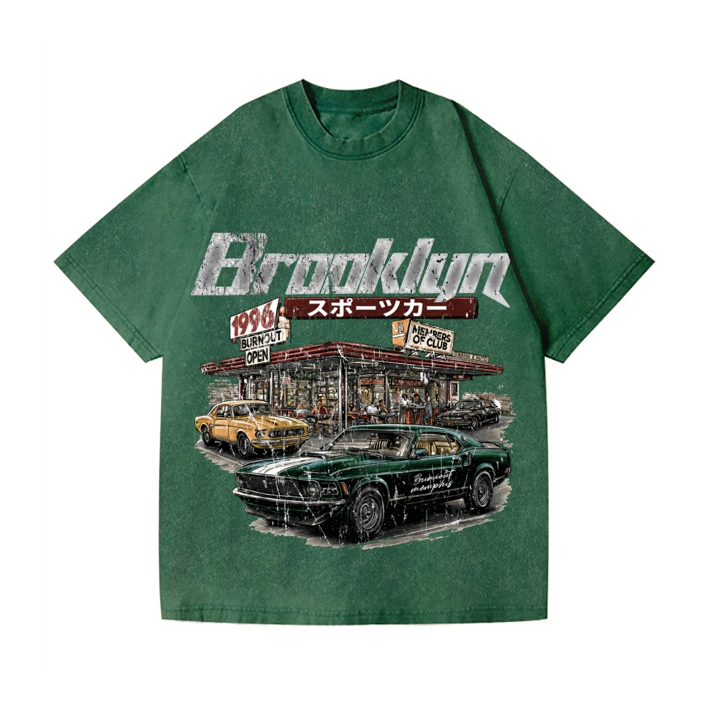 Vintage Car Wash Japanese Design T-Shirt