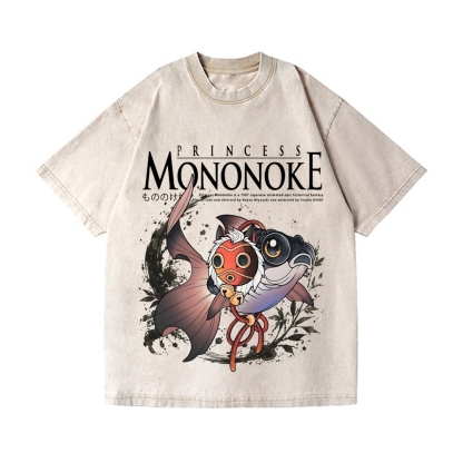 Ghibli Koi Princess Mononoke Vintage Wash Japanese Design T-Shirt