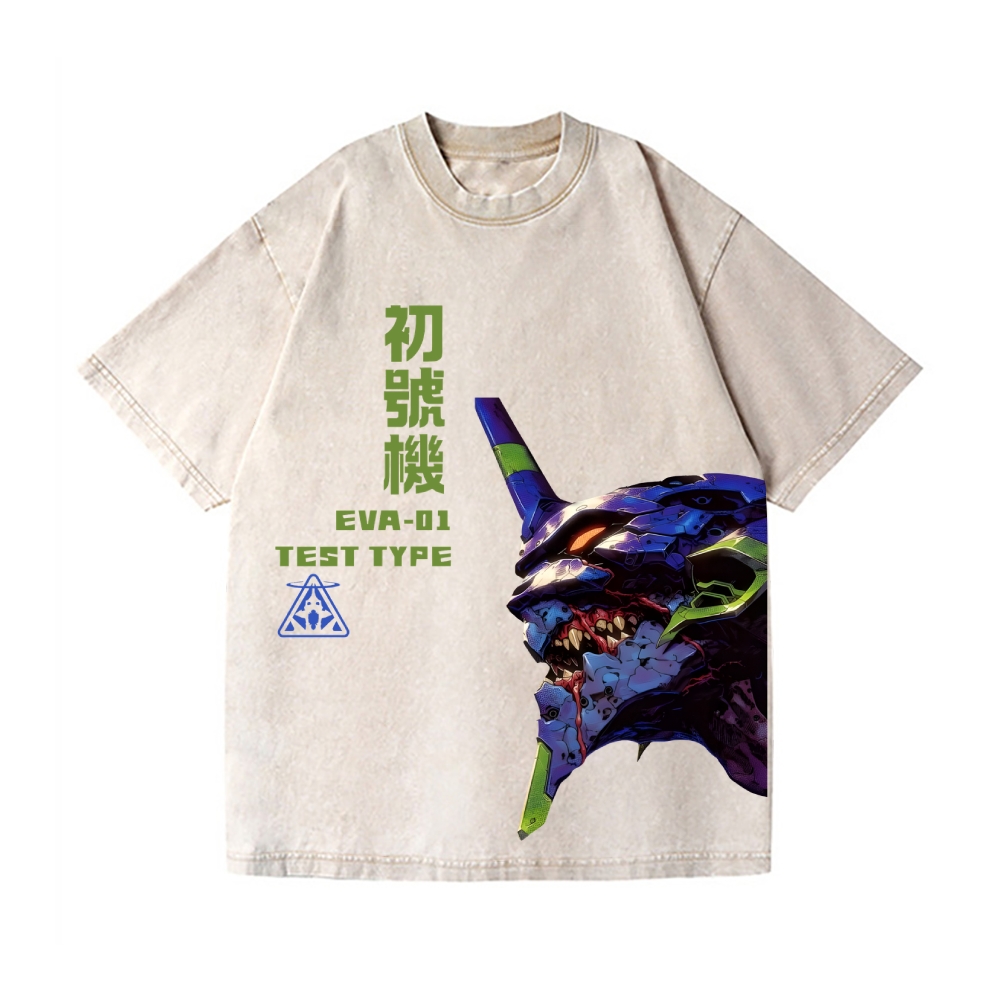 Evangelion EVA 01 Vintage Wash Japanese Design T-Shirt