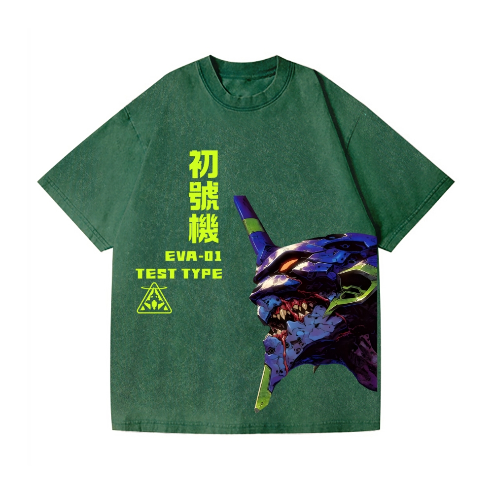 Evangelion EVA 01 Vintage Wash Japanese Design T-Shirt