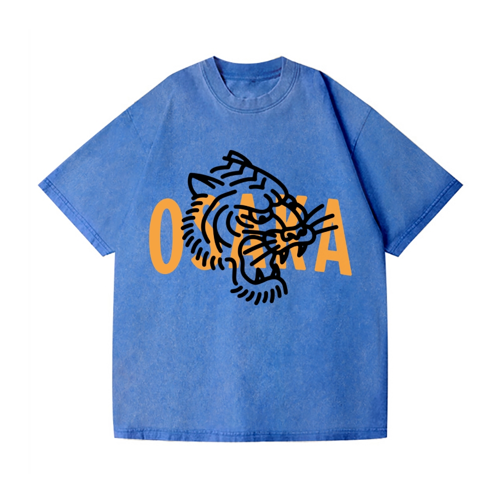Osaka Tiger Vintage Wash Japanese Design T-Shirt