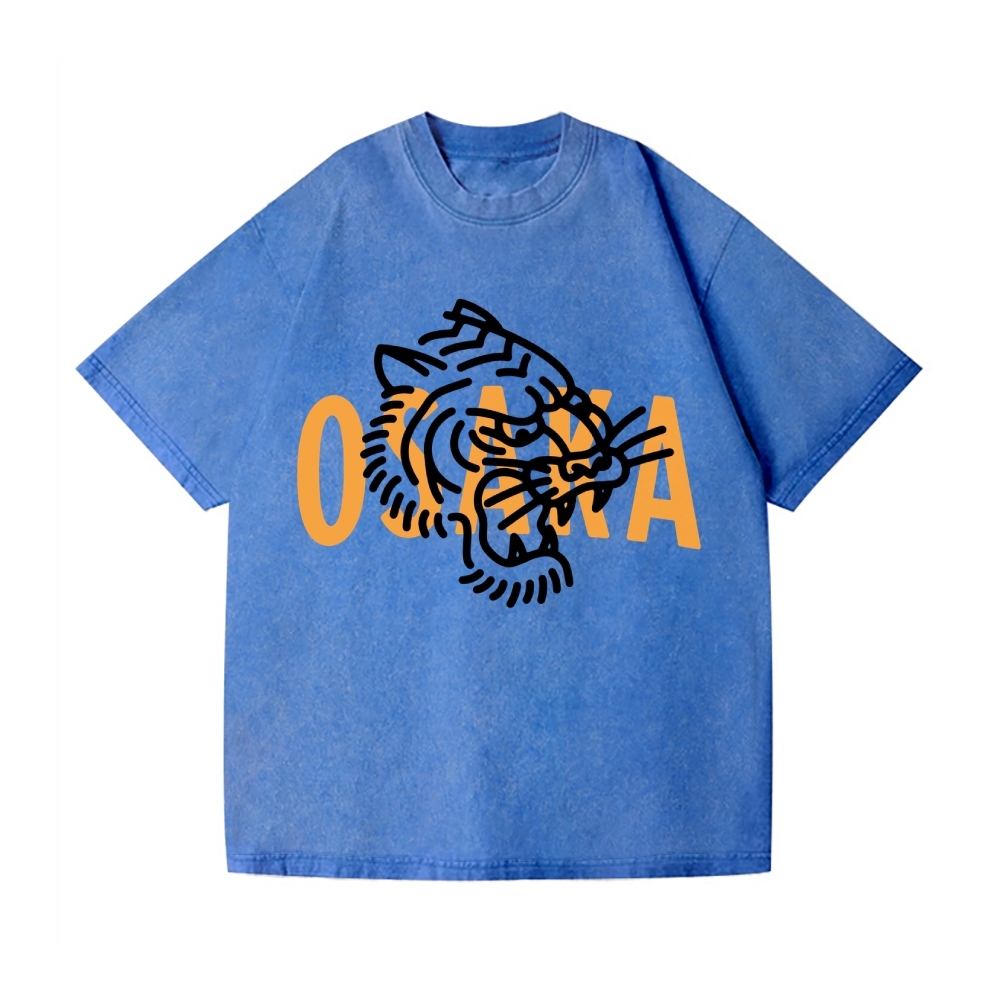 Osaka Tiger Vintage Wash Japanese Design T-Shirt