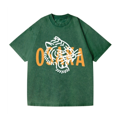 Osaka Tiger Vintage Wash Japanese Design T-Shirt