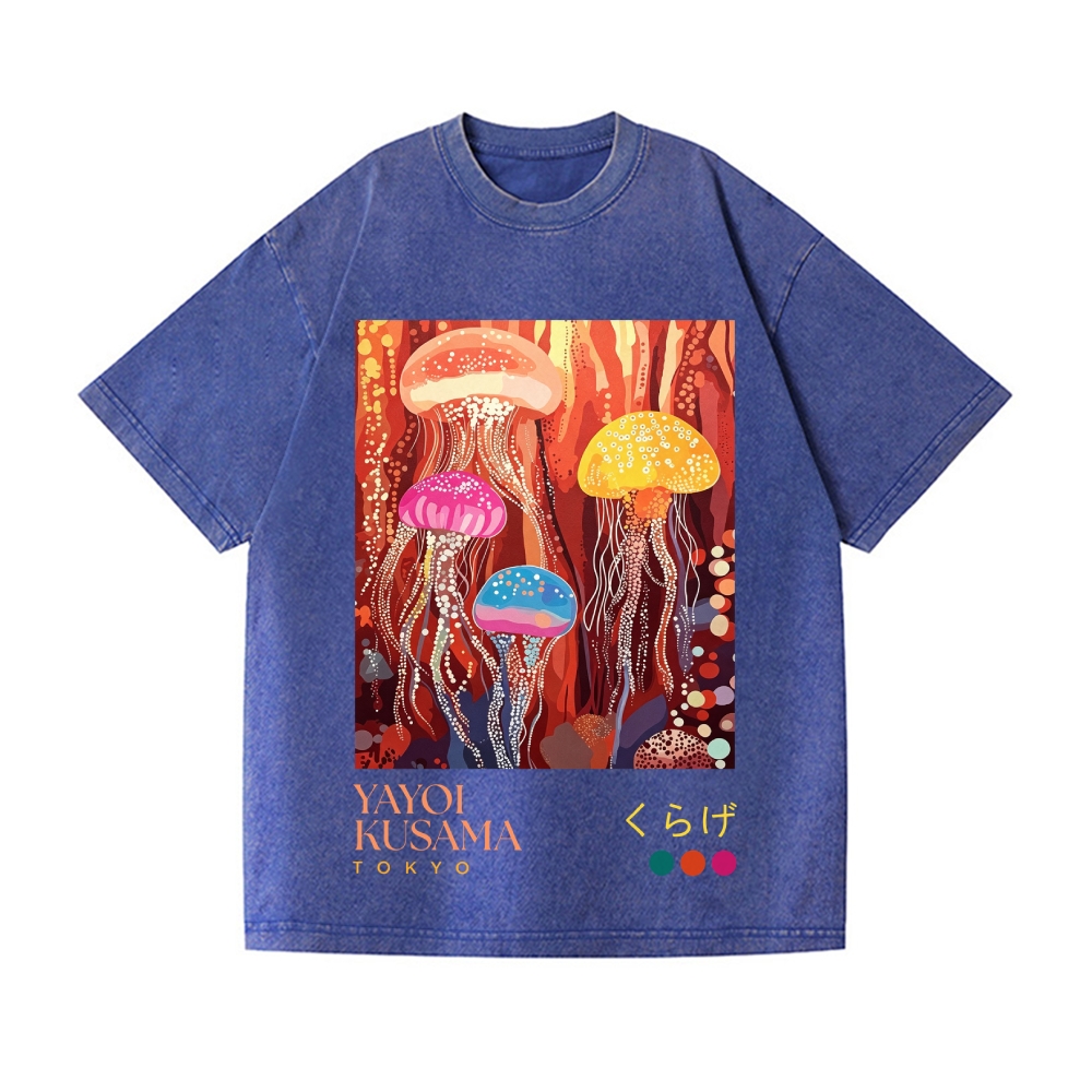 Yayoi Kusama jellyfish Vintage Wash Japanese Design T-Shirt