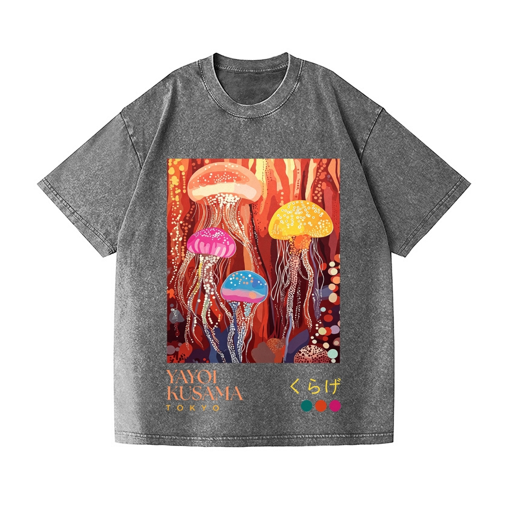 Yayoi Kusama jellyfish Vintage Wash Japanese Design T-Shirt